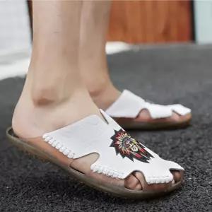 여름 여사친 슬리퍼 수제화 빅사이즈 가죽 플랫 원픽2