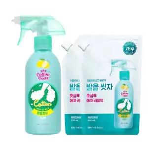 온더바디 코튼풋 발을씻자 풋샴푸 레몬 510ml 레몬향 리필 500ml 2개