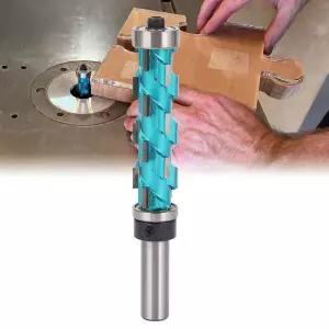 루터기 트리머 플러시 트림 라우터 비트 12mm 더블 베어링 나 65mm 절단 길이 목공 트리밍