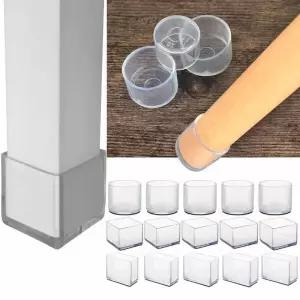 냉장고옮기기 가구 이동 4개 테이블 의자 다리 피트 패드 캡 PVC 원형 사각형 양말 발 커버 미끄럼방지 바