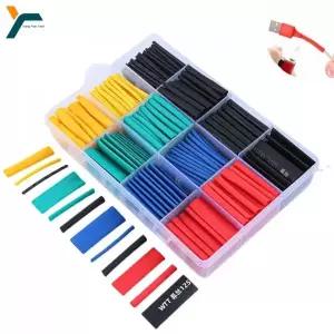 전선보호대 열수축 튜브 키트 내열성 와이어 포장 전기 연결 케이블 절연 보호