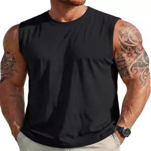 마그콤센 남성 민소매 셔츠 운동 탱크 탑 코튼 짐 머슬 수분 위킹 여름 상의