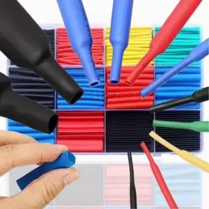 전선보호대 폴리올 수축 튜브 세트 열수축 와이어 케이블 절연 슬리빙 튜빙