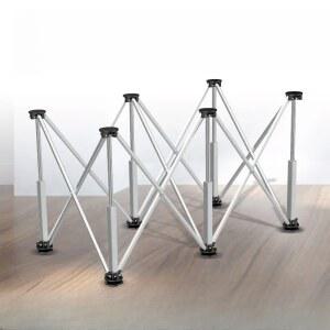 ALLSOME 스트럿 작업 테이블 알루미늄 합금 휴대용 톱말 지원 빠른 텔레스코픽 작업대 목공 도구