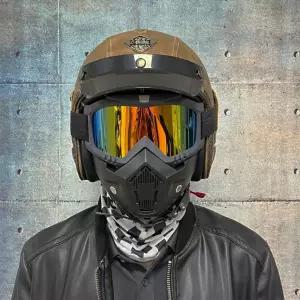 사계절할리헬멧 헬멧 수제가죽모자 바이크헬멧