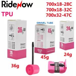 RideNow ROAD 자전거 TPU 내부 튜브 700x18 23 25 28 30 32 타이어 카메라 자갈 MTB 29x1.5 1.75 사이클링
