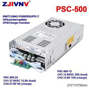 500W 컴팩트 UPS 무정전 전원 공급 장치 13.8V/27.6V 납산 배터리용 10A/5A