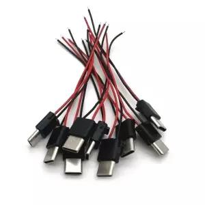 전선커넥터 Type-C접 와이어 남성 방수 2핀 5A 고전류 콘센트 커넥터