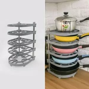 후라이팬 냄비 정리 선반 주방용품