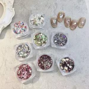 [셀러에이드]네일아트 대리석조각무늬 테라조 자개 글리터 5종