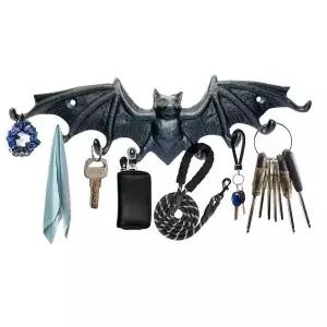 배트 키 후크 고딕 배트 키 랙 벽 마운트 주철 소박한 장식 후크 열쇠 가방 지갑 타월 우산 개 목줄 후크