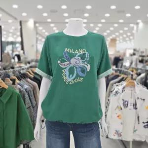 벨라디터치 밑단 스트링 티블라우스 V3F2TS27_GN 1194204