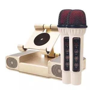 블루투스스피커 무선마이크 노래방기계 가정용 음향기기 스탠드형 다기능 충전식