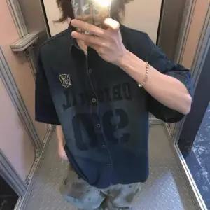 슬램덩크 남친 데님 빈티지 캐주얼 반팔 셔츠 워싱 HO2