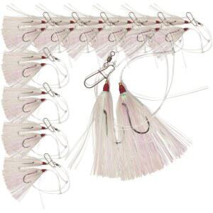 삼촌 무2019 태클 - 1, 5, 10 팩 옵션 플루크 가자미 헤이 나우 킬러 하이로 리그 u2013 MYLAR 솔트워터 블랙 사이즈 3/0 옥토퍼스 훅 길이 30파운드 헤비 듀티 모노 2피트 듀오락 스냅