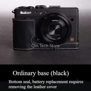 빈티지  오리지널 가죽 수제 카메라 풀 백 베이스 소 보호 하프 케이스 커버 NIKON 호환 호환 Coolpix A Г