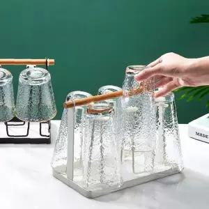 컵받침 건조대 주방수납 물빠짐 트레이형 홀더 컵정리 보관함 싱크대용 거치대