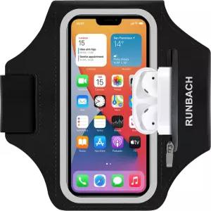 Google Pixel 8/8 Pro/7/7a/7 Pro/5a/4a/4a/4XL/3 Armband 실행 픽셀 버즈 및 자동차 키(블랙)용 지퍼 슬롯