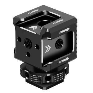 FEICHAO 트리플 콜드 슈 마운트 어댑터 모니터 핫슈 확장 시트 DSLR 카메라 케이지 조작용 마이크 필 라이