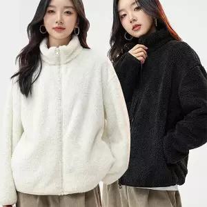 [로즈엘리]뽀글이 융기모 후리스 하이넥 집업자켓 2컬러 2026