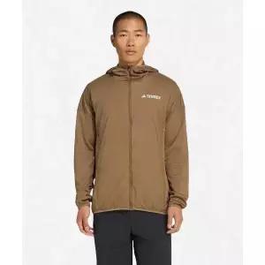 [아디다스] ADIDAS 테렉스 엑스페리어 클라이마웜 윈드 라이트 플리스 후드 재킷 - 브라운옥사이드