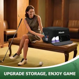 신발 보관 기능이 있는 미소다 골프 트렁크 정리함 남성용 선물 2쌍 용량 장비 및 액세서리용 방수 자동차