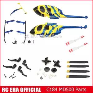 RC ERA 오리지널 C184 미니 MD500 자이로 안정화 헬리콥터 메인 블레이드 그립 로터 헤드 랜딩 스키드 기어