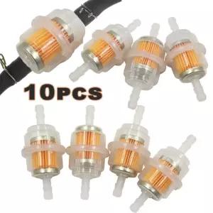 범용 오토바이 가솔린 필터 연료 보울 엔진 인라인 카브 여과기 2 개 10