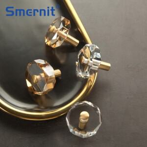 크리스탈 황동 문 손잡이 캐비닛 및 서랍 용 가구 옷장 드레서 주방 액세서리 당겨