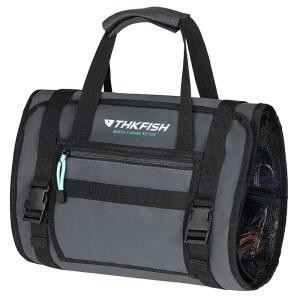 THKFISH 큰 미끼 가방, 7개 또는 8개의 무거운 PVC 보호 커버 포켓, 메쉬 청소 및 건조 탭이 있는 미끼용 롤업 대형 트롤링 루어