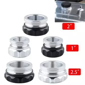 OD 1 2 /2.5 오일 연료 물 탱크 저수지 캡 알루미늄 합금 냉각수 냉각기 필러 넥 용접 검정색 은색