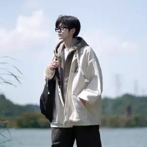 남성투피스 봄가을 후드 점퍼 빅사이즈 야구복 커플룩 N66Z3E 모두2