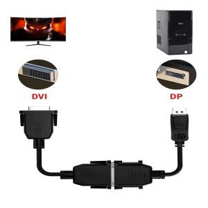 DisplayPort-DVI 케이블 1080P DP-DVI-D 모니터 Nvidia HP Dell Asus용 입력-DVI 출력 변환기 어댑터