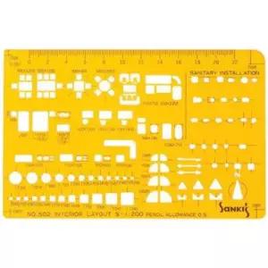 [문구/오피스] 산키스 가구형판 NO.502 템플레이트 템플릿 템플렛