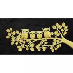 패브릭형보석십자수 돈나무 부엉이 가족 3D 원형 보석십자수 30x60 황금보석십자수1177199