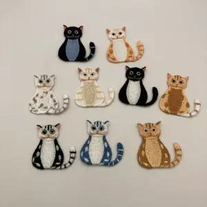 턴인  도도 고양이 9종세트 열접착와펜 자수와펜 패치