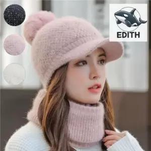 골프모자 여성 겨울 모자 따뜻한 니트 방울털 골프