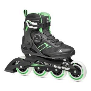 롤러블레이드 매크로블레이드 90 BOA 여성 성인 피트니스 인라인 스케이트, 블랙 앤 민트