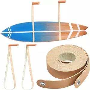 Vercraft 2pcs 서핑 보드 벽걸이 가죽 랙 지속 가능한 스노보드 실내 보관용 롱보드 웨이크보드 액세서리