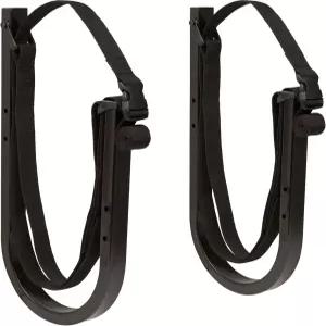 서스펜츠 SUP 벽 보관 랙 스탠드업 패들 보드 및 안전 스트랩이 있는 서프보드 홀더/후크 블랙 (12-0105)