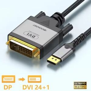2m 4K DisplayPort DP-DVI 케이블 모니터 출력 변환기 어댑터(NVIDIA HP Dell Asus용)