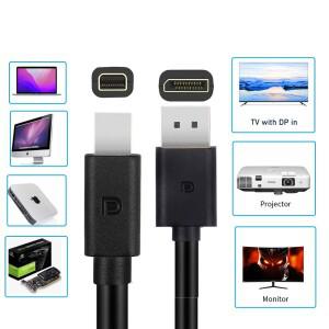 4K 미니 DisplayPort 케이블 - 1.2 어댑터 Mac 및 모니터용 144Hz/2K MDP