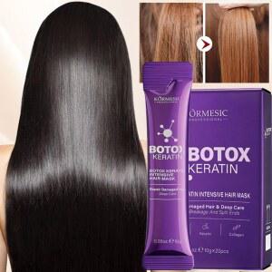 케라틴 콜라겐 헤어 마스크 손상된 곱슬머리 부드럽고 복구 머릿결 보습 깊은 관리 매끄러운