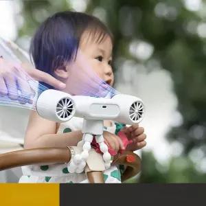 도리팝 여름대비 쿨 선풍기 무선 신형  유모차 휴대용 충전식 접이식 탁상용 팬 유모차걸이