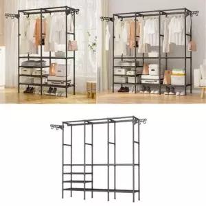 [생활] 공간활용 2단 옷장 다용도 조립식 스탠드 행거 옷걸이