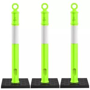 베이스가 있는 로드히어로 45인치 딜리네이터 포스트 휴대용 라임 그린 교통 주차장 도로 안전 건설 이벤트