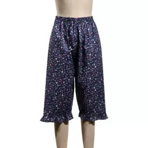 편안한 여성 면 60수 아사 꽃나염 8부 파자마 스타킹 여성내의 팬츠 팬티스타킹 덧신