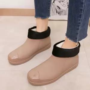 발목부츠 겨울신발 레인부츠 방수 기모내피 여성화 블랙