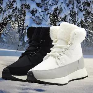 생활방수 가벼운 방한부츠 보온 털신 힐탑 여성방한화 블랙230