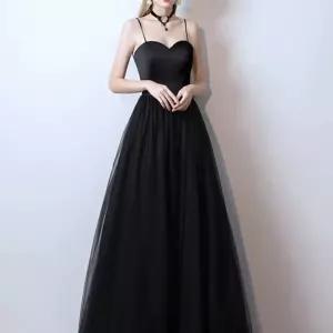 오픈숄더 리본 셀프웨딩촬영 파티 블랙드레스 스냅